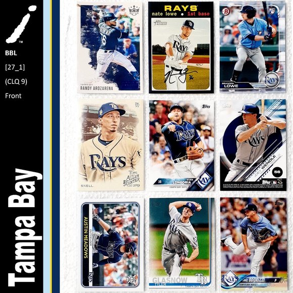 MLB Other Tampa Bay Rays 9 Card Lot Bbl 27 Poshmark